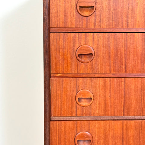 Chest of 6 drawers in teak by Kai Kristiansen, 1950s-60s, Denmark - Beyo Vintage