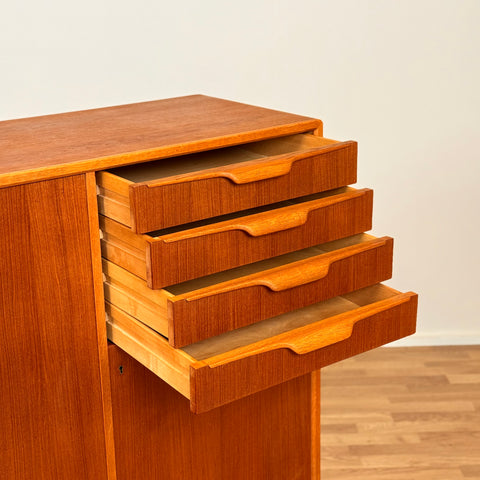 Highboard "Reno" in teak & oak by B.Fridhagen