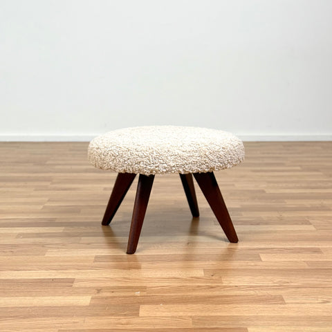 Round stool in teak, 1950s-60s - Beyo Vintage
