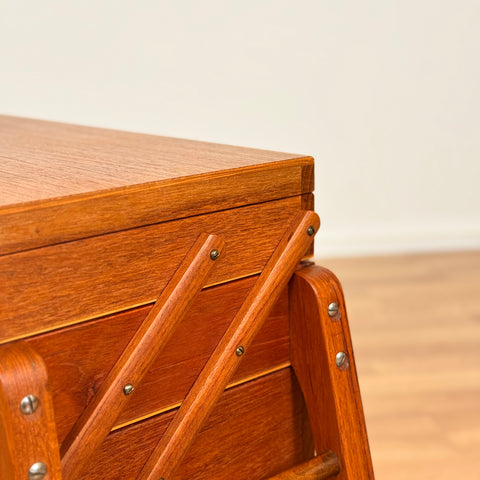 Side table / Sewing table in teak, 1950s-60s, Sweden - Beyo Vintage