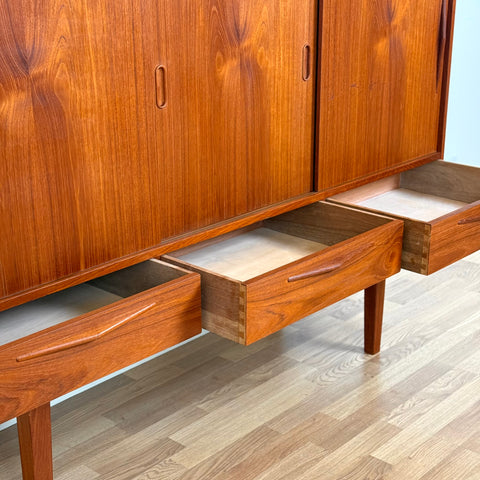 Highboard in teak, 1950s-60s, Denmark - Beyo Vintage