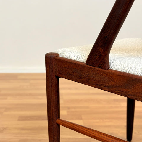 Set of 4 dining chairs made of teak by Henning Kjærnulf, 1950s-60s, Denmark