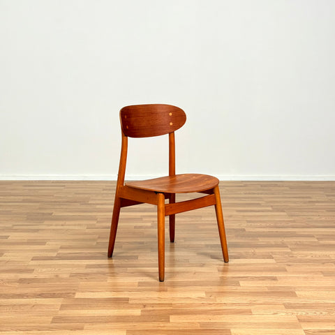 Set of 4 dining chairs in teak & beech, Sven-Erik Fryklund, Hagafors Stolfabrik, Nässjö, 1950s-60s, Sweden