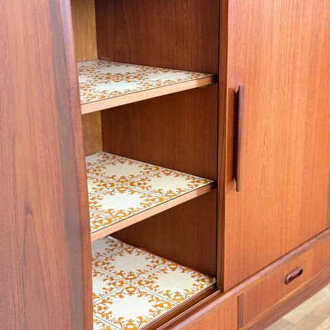 Highboard in teak, 1950s-60s, Denmark - Beyo Vintage
