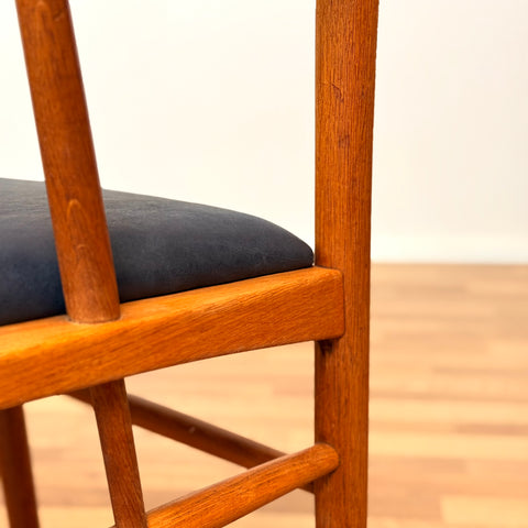 Set of 4 dining chairs in teak & oak, by Borge Mogensen, 1950s-60s, Denmark