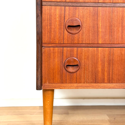 Chest of 6 drawers in teak by Kai Kristiansen, 1950s-60s, Denmark - Beyo Vintage