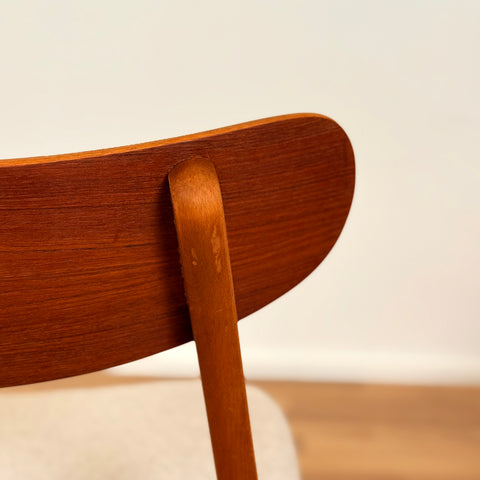 Set of 8 dining chairs in teak & beech, 1950s-60s, Denmark