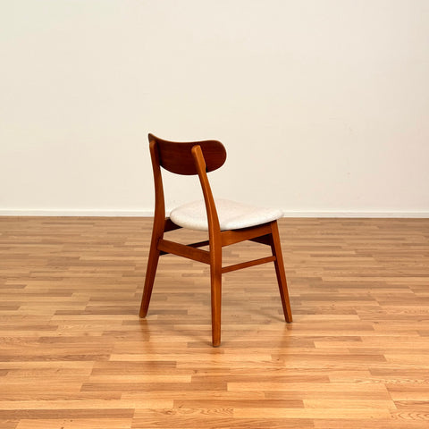 Set of 8 dining chairs in teak & beech, 1950s-60s, Denmark