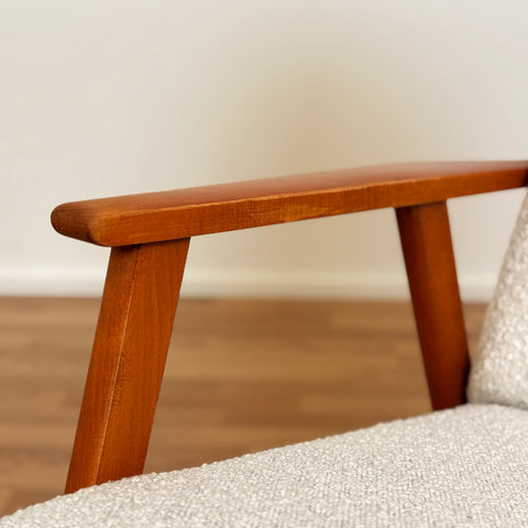 Armchair in solid beech, 1950s-60s Sweden
