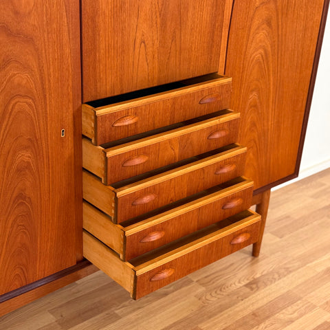 Highboard in teak by Omann Jun, 1950s-60s, Denmark - Beyo Vintage