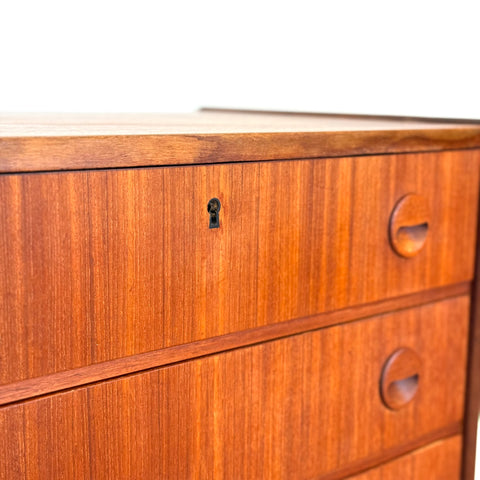 Chest of 6 drawers in teak by Kai Kristiansen, 1950s-60s, Denmark - Beyo Vintage