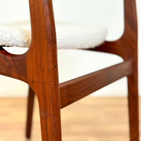 Set om 4 matstolar i teak, 1950-60-tal, Danmark