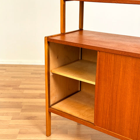 Bookshelf in teak & beech by B. Fridhagen