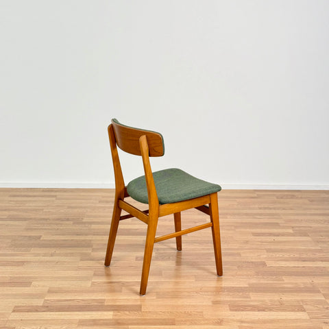 Set of 6 dining chairs in beech & teak, Farstrup, Denmark - Beyo Vintage