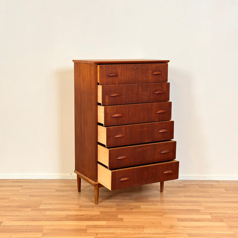 Chest of drawers in teak, 1950s-60s, Denmark