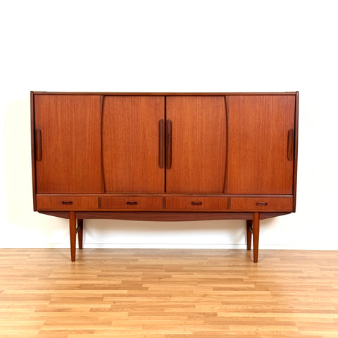 Highboard in teak, 1950s-60s, Denmark - Beyo Vintage