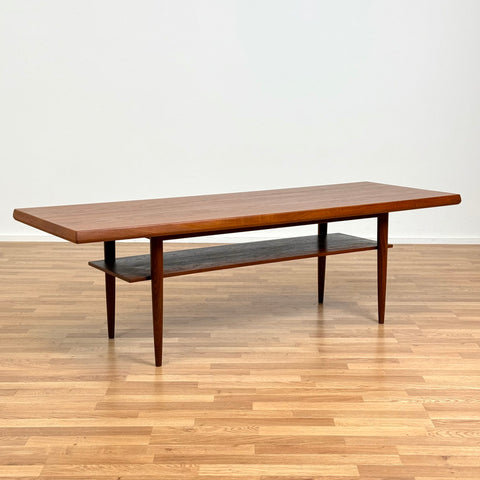 Coffee table in teak, 1950s-60s, Denmark - Beyo Vintage