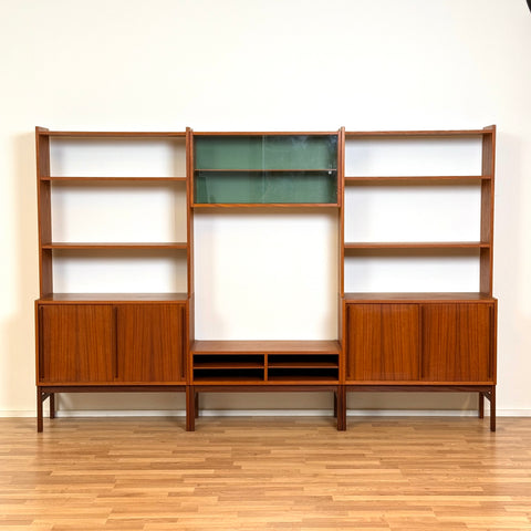 Bookshelf system in teak, 6 sections, 1950s-60s, Sweden - Beyo Vintage