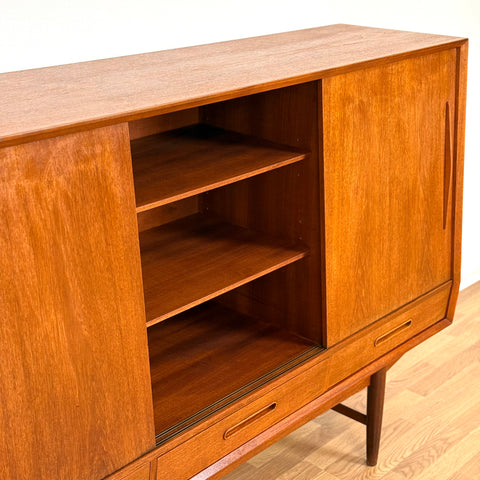 Highboard in teak, 1950s-60s, Denmark - Beyo Vintage