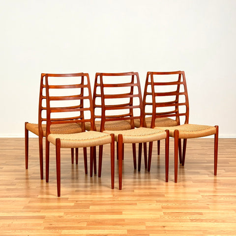 Dining chairs in teak by Niels O. Moller