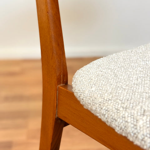 Set of 6 dining chairs in beech & teak, by Farstrup, 1950s-60s, Denmark