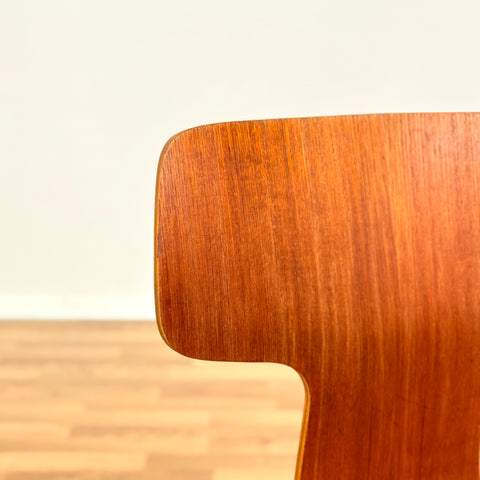 Single dining chair made of teak by Fritz Hansen, 1950s-60s, Denmark
