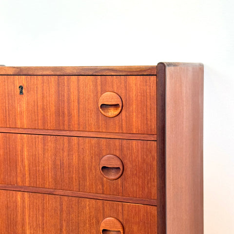 Chest of 6 drawers in teak by Kai Kristiansen, 1950s-60s, Denmark - Beyo Vintage