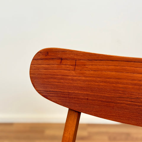 Set of 8 dining chairs in teak & beech, 1950s-60s, Denmark