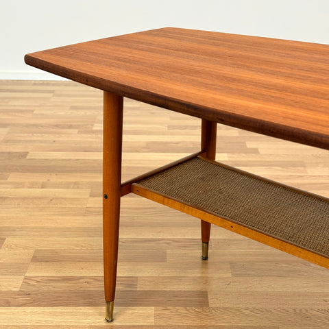 Coffee table in teak & beech by Alberts Tibro