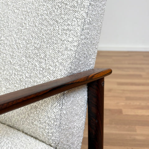 Armchair in solid Santos Rosewood, 1960s, Denmark