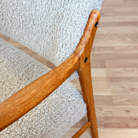 Armchairs 'Joel' in solid oak by The Andersson Brothers Industries in Ekenässjön, 1950s-60s, Sweden
