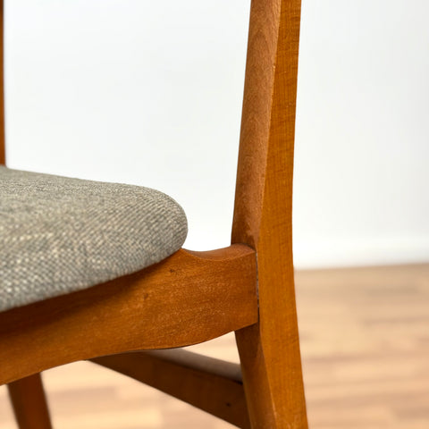 Set of 4 dining chairs in teak & beech, 1950s-60s, Denmark - Beyo Vintage