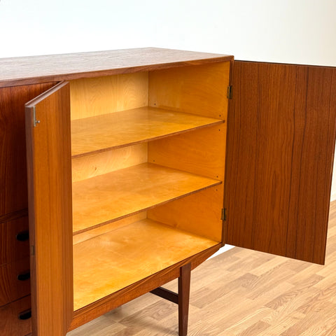 Highboard in teak, 1950s-60s, Denmark - Beyo Vintage