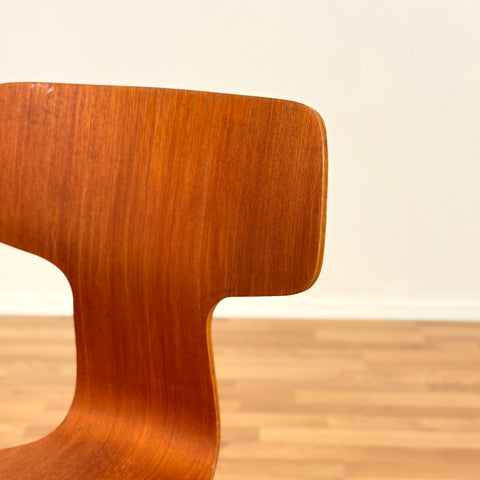 Single dining chair made of teak by Fritz Hansen, 1950s-60s, Denmark