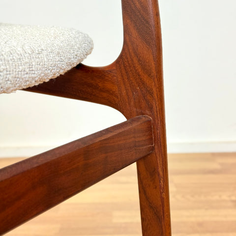Set om 4 matstolar i teak, 1950-60-tal, Danmark
