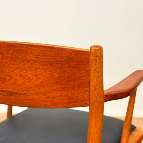 Set of 4 dining chairs in teak & oak, by Borge Mogensen, 1950s-60s, Denmark
