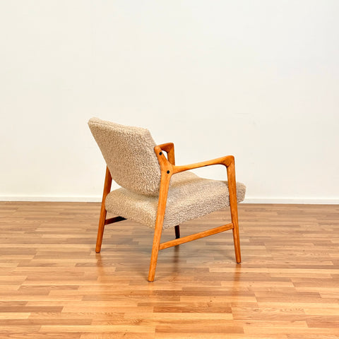 Armchairs 'Joel' in solid oak by The Andersson Brothers Industries in Ekenässjön, 1950s-60s, Sweden