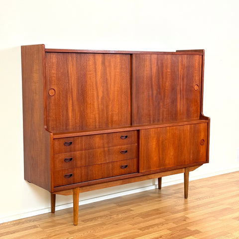 Highboard in teak, 1950s-60s, Denmark - Beyo Vintage