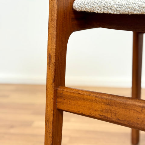 Set om 4 matstolar i teak, 1950-60-tal, Danmark