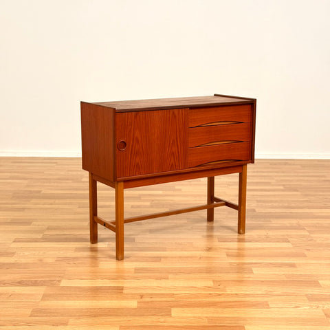 Side table in teak & beech, 1950s-60s, Sweden