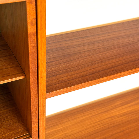 Bookshelf system in teak, 6 sections, 1950s-60s, Sweden - Beyo Vintage