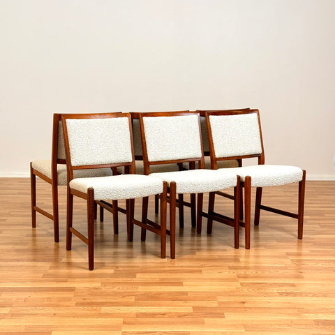 Dining chairs in walnut by Skaraborgs Möbelindustri AB