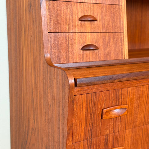 Secretary desk in teak, 1950s-60s, Denmark - Beyo Vintage