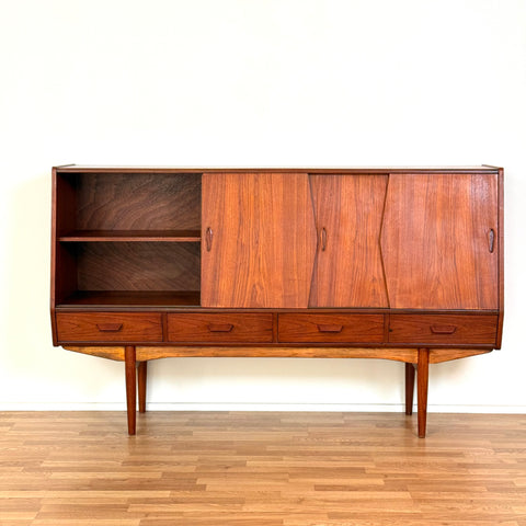 Highboard in teak, 1950s-60s, Denmark - Beyo Vintage