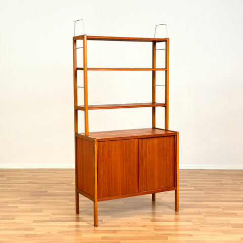 Bookshelf in teak & beech by B. Fridhagen