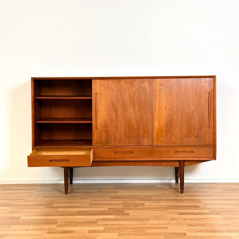 Highboard in teak, 1950s-60s, Denmark - Beyo Vintage