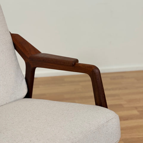 Armchair in solid teak by H. Brockmann-Petersen, 1950s-60s Denmark