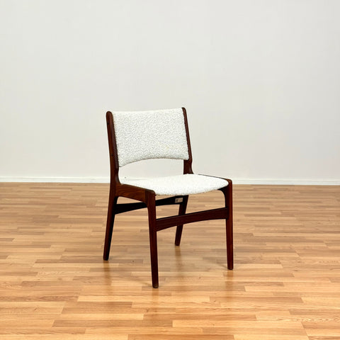 Set of 4 dining chairs in solid walnut, by Erik Buch, 1950s-60s, Denmark