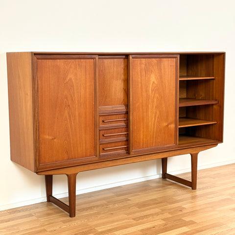 Highboard in teak, 1950s-60s, Denmark - Beyo Vintage