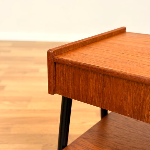 Set of 2 bedside table in teak by AB Carlström & co. möbelfabrik, 1950s-60s, Sweden